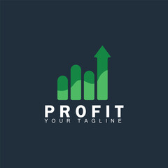 Statistic bar finance logo design vector illustration. Statistic suitable for trading and marketing company logos.