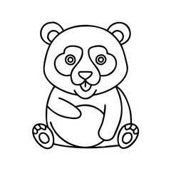 Fototapeta premium panda icon, panda vector illustration-simple illustration of panda, perfect for panda logos and icons
