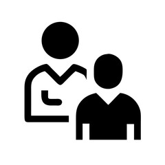mentorship icon glyph  vector flat icon
