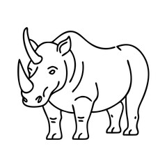 Obraz premium rhino icon, rhino vector illustration-simple illustration of rhino, perfect for rhino logos and icons