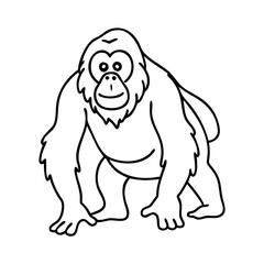 orangutan icon, orangutan vector illustration-simple illustration of orangutan, perfect for orangutan logos and icons