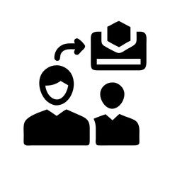 mentorship icon glyph  vector flat icon