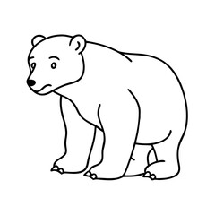 polar bear icon, polar bear vector illustration-simple illustration of polar bear, perfect for polar bear logos and icons