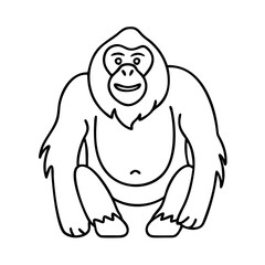 orangutan icon, orangutan vector illustration-simple illustration of orangutan, perfect for orangutan logos and icons © Md