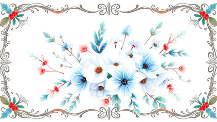 set blue flowers clipart isolated on white background, watercolor blue flowers clipart isolated on white background, blue flower wreath clipart, blue flowers illustrated cliparts, PNG blue roses