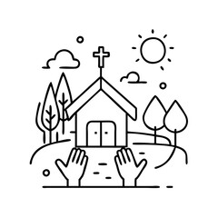 sanctuary icon icon, sanctuary icon vector illustration-simple illustration of sanctuary icon, perfect for sanctuary icon logos and icons