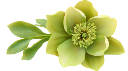 an illustration of a yellow flower on a transparent background, PNG image, PNG file, Generative art.