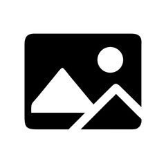 mode landscape glyph  vector flat icon