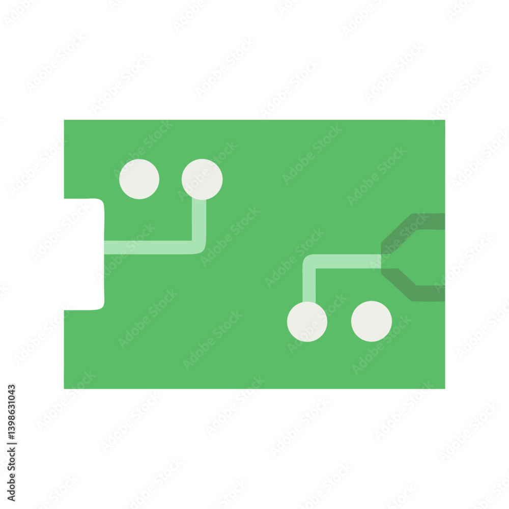 Poster pcb board icon for electronics and circuit design representation