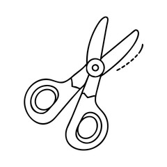 Fototapeta premium kids scissors icon, kids scissors vector illustration-simple illustration of kids scissors, perfect for kids scissors logos and icons
