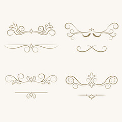 decoration element vintage logo vector icon illustration template design