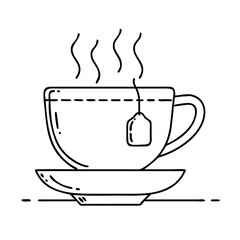 hot tea cup icon, hot tea cup vector illustration-simple illustration of hot tea cup, perfect for hot tea cup logos and icons
