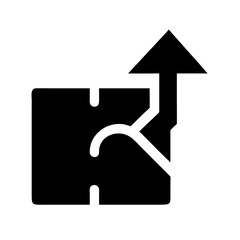navigation glyph  vector flat icon
