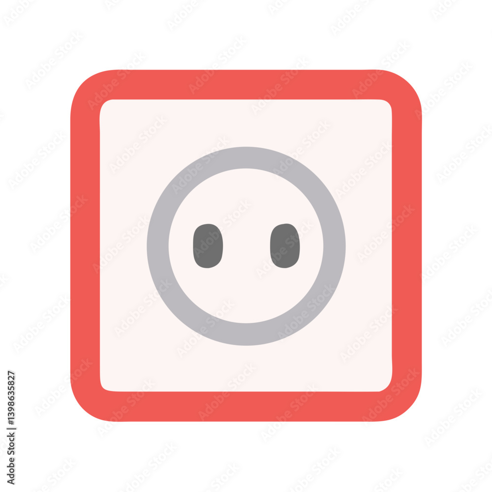 Poster socket icon for electrical connectivity and utility