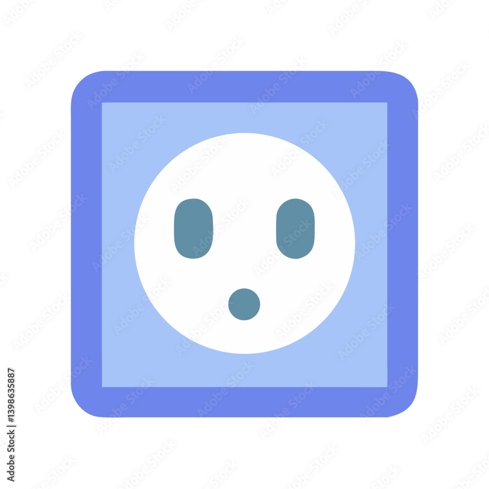 Poster Socket Icon for Electrical Connectivity and Utility