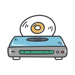Fototapeta premium cd dvd player icon, cd dvd player vector illustration-simple illustration of cd dvd player, perfect for cd dvd player logos and icons
