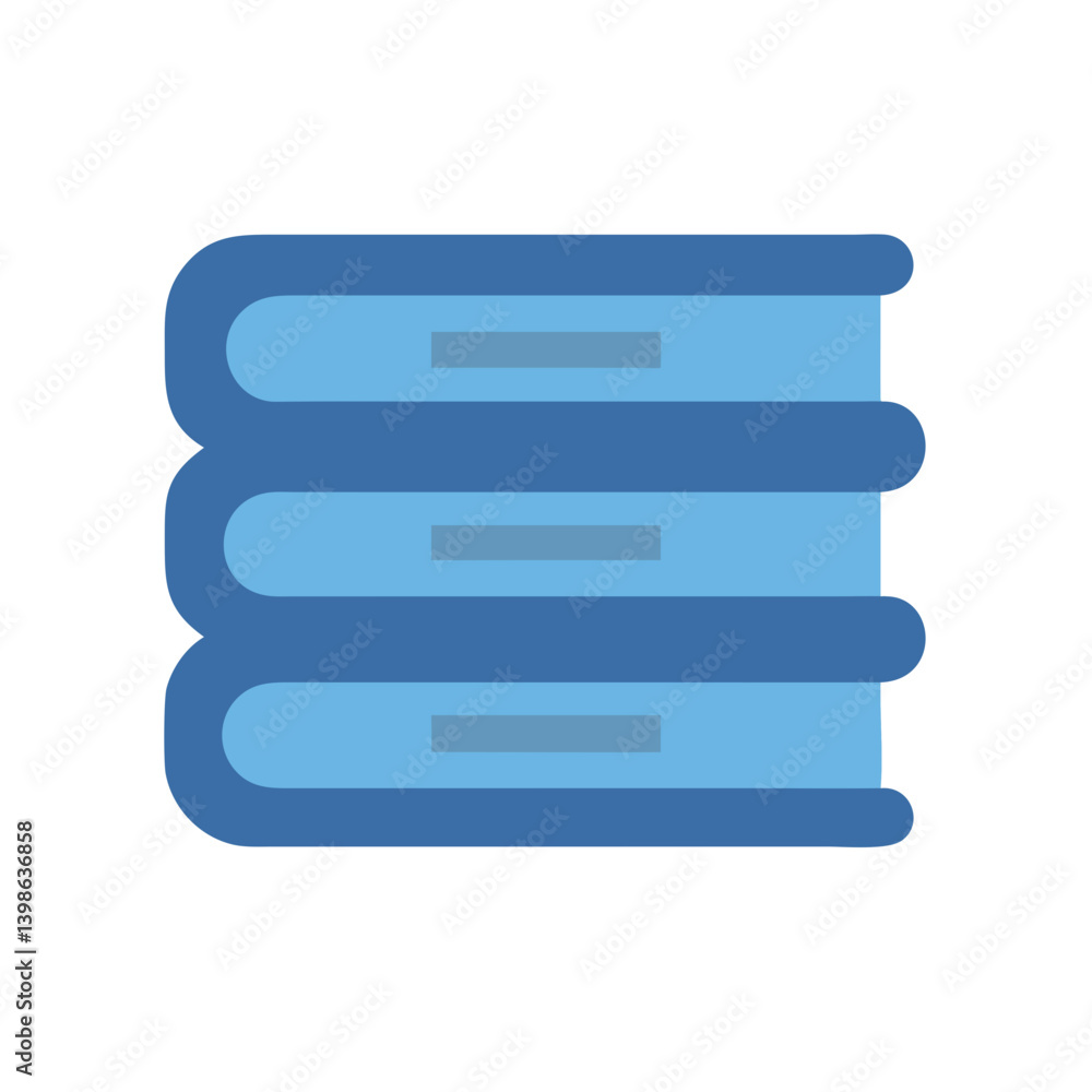 Poster Stack of Closed Books Icon for Learning and Knowledge
