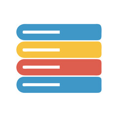 Obraz premium Stack of Closed Books Icon for Learning and Knowledge