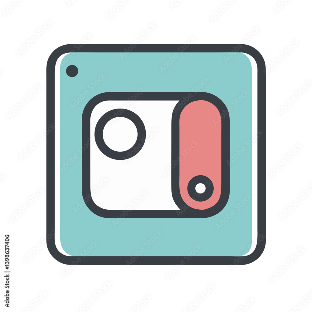 Poster simple and modern switch icon for easy control