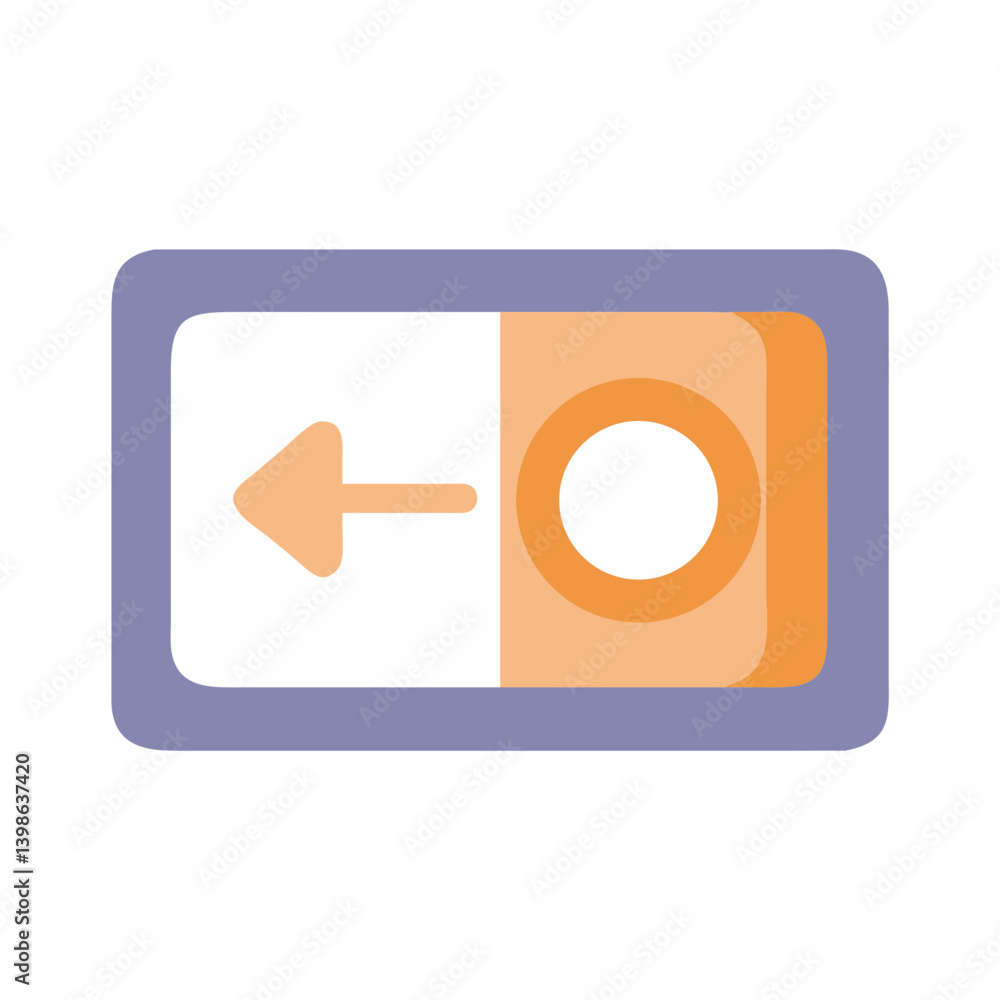 Poster simple and modern switch icon for easy control