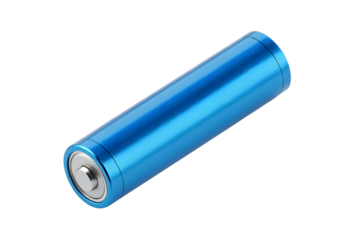 Isolated rechargeable aa battery power cell energizer for electronic devices use on transparent background