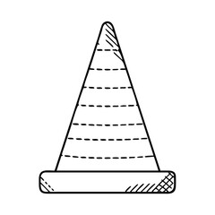 traffic cone icon, traffic cone vector illustration-simple illustration of traffic cone, perfect for traffic cone logos and icons