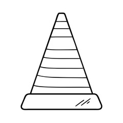 traffic cone icon, traffic cone vector illustration-simple illustration of traffic cone, perfect for traffic cone logos and icons