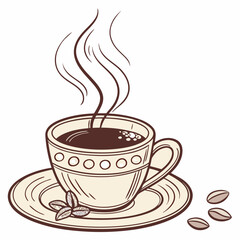 Cup of coffee vector illustration