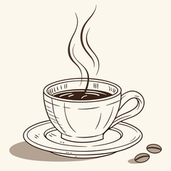 Cup of coffee vector illustration