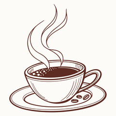 Cup of coffee vector illustration