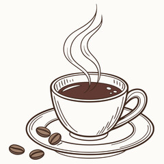 Cup of coffee vector illustration