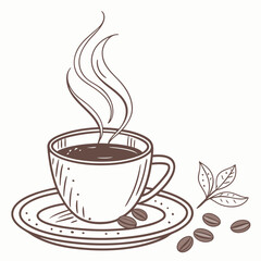 Cup of coffee vector illustration