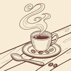 Cup of coffee vector illustration