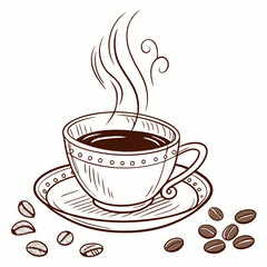 Cup of coffee vector illustration