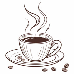 Cup of coffee vector illustration