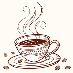 Cup of coffee vector illustration