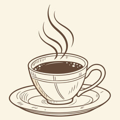 Cup of coffee vector illustration