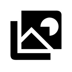 picture glyph  vector flat icon