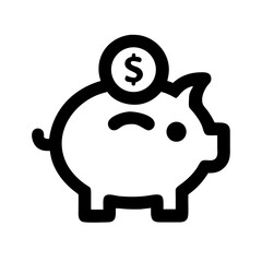 piggy bank  vector flat icon