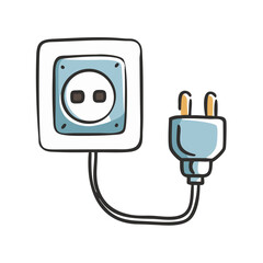 plug and socket icon, plug and socket vector illustration-simple illustration of plug and socket, perfect for plug and socket logos and icons