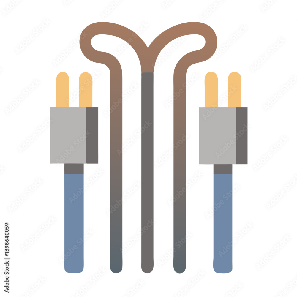 Aufkleber connected currents: minimal wires icon vector design