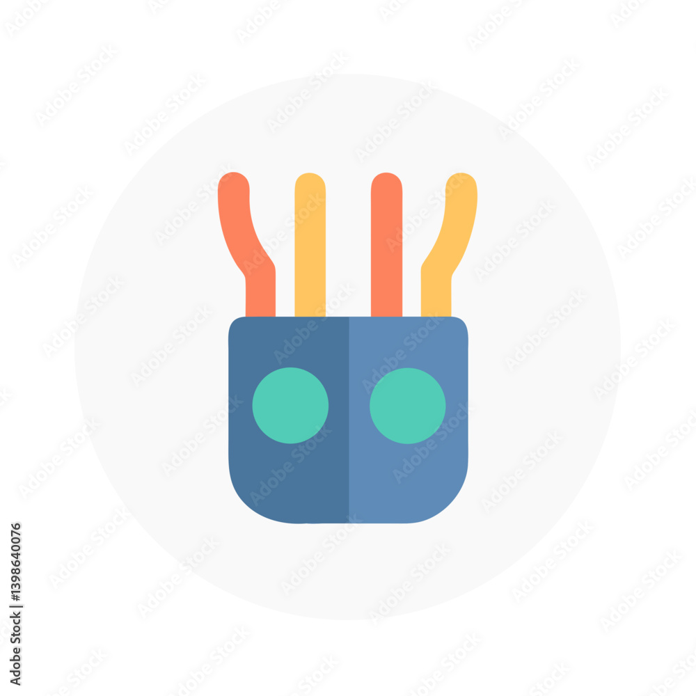 Aufkleber connected currents: minimal wires icon vector design