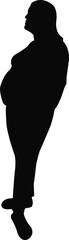 a pregnat woman body silhouette vector