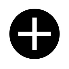 plus small glyph  vector flat icon