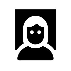 portrait glyph  vector flat icon