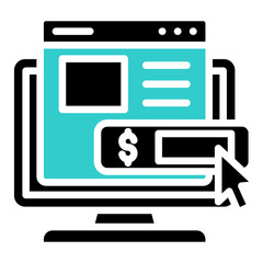 Purchase and Subscription Icon Commerce Glyph Dual Tone Design Vector Concept