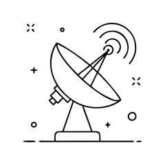 satellite dish icon, satellite dish vector illustration-simple illustration of satellite dish, perfect for satellite dish logos and icons