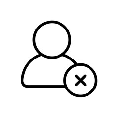 remove user vector flat icon