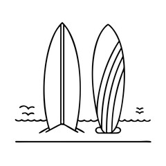 surfboard icon, surfboard vector illustration-simple illustration of surfboard, perfect for surfboard logos and icons
