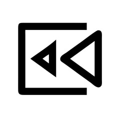 rewind  vector flat icon